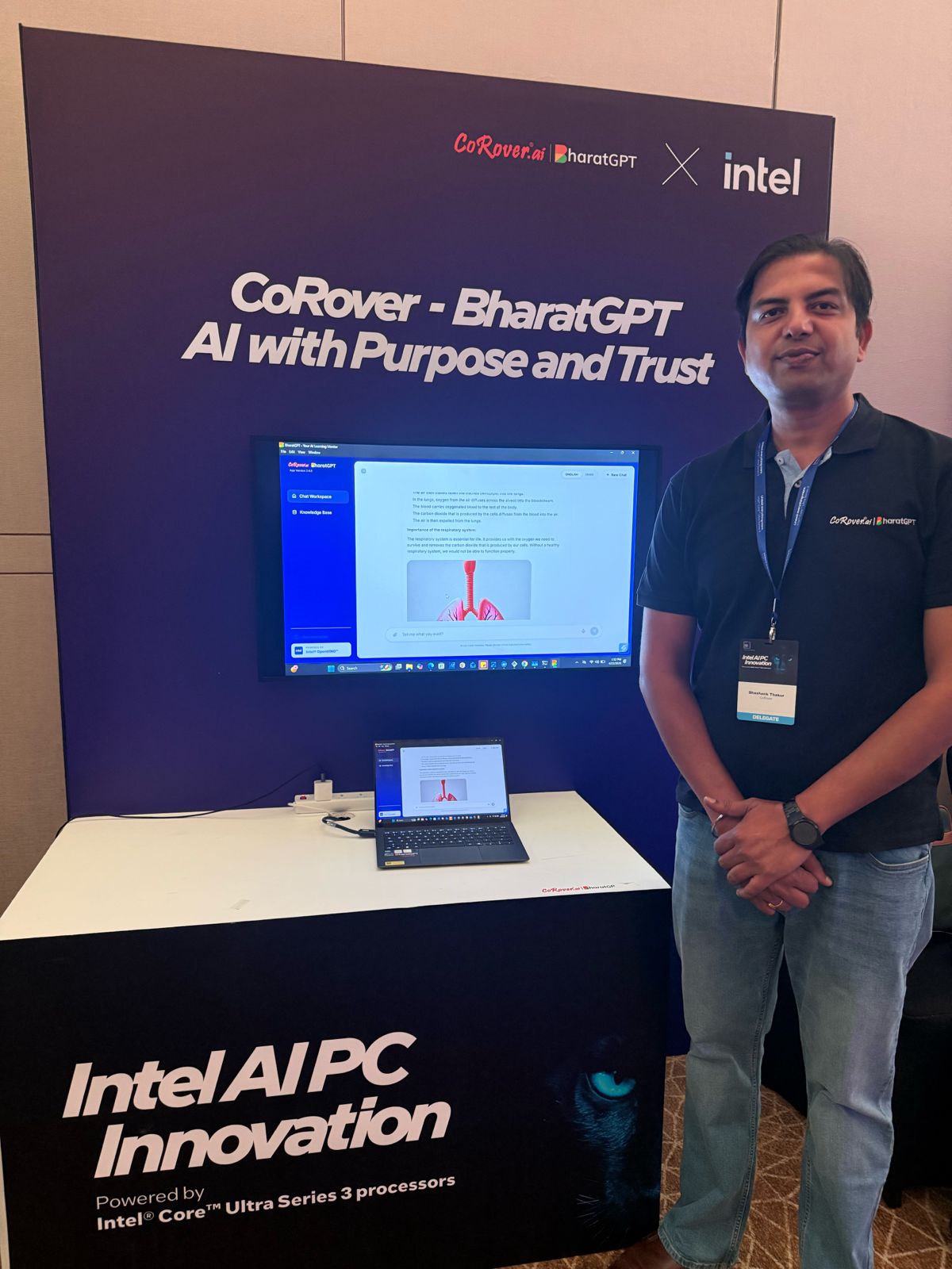 Intel & CoRover.ai Showcases BharatGPT-Powered AI PC, Enabling 100% Offline Conversational Agentic AI
